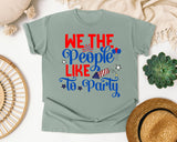 We The People Like To Party Blue 2 graphic tee in Bay