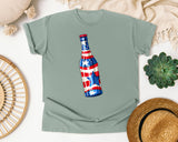 Patriotic Beer Bottle graphic tee in Bay