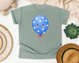 Patriotic Star Balloon graphic tee in Bay