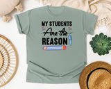 My Students Are The Reason Pencil graphic tee in Bay