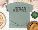 My Dad Rocks Grey graphic tee in Bay