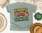 Thanks For Being My Teacher White graphic tee in Bay