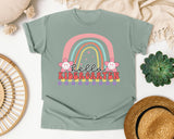 Hello Kindergarten Rainbow graphic tee in Bay