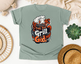 Dad Bod Grill God Brown graphic tee in Bay