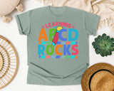 Learning ABCD Rocks graphic tee in Bay