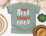Best Daddy Ever White 4 graphic tee in Bay