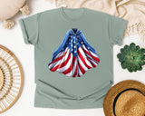 American Flag Cape graphic tee in Bay