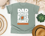 Dad Jokes Fuel Family White graphic tee in Bay