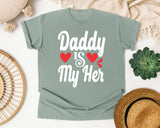 Daddy Is My Hero White 5 graphic tee in Bay