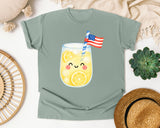 Lemonade With Flag graphic tee in Bay