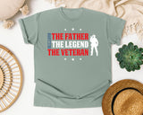The Father The Legend The Veteran graphic tee in Bay