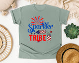 Sparkler Tribe graphic tee in Bay