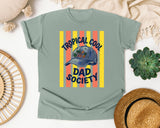 Tropical Cool Dad Society graphic tee in Bay