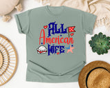 All American Wife graphic tee in Bay