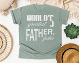 World's Greatest Father Farter Classic graphic tee in Bay