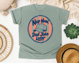 Nap Now Dad Joke Later graphic tee in Bay