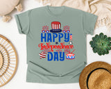 Happy Independence Day Blue graphic tee in Bay