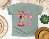 Teacher Llama Ain't Got Time For Your Drama graphic tee in Bay