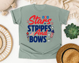Stars Stripes And Bows Navy graphic tee in Bay