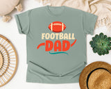 Football Dad Orange Script graphic tee in Bay
