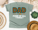 Dad Fixer Of All Things Brown graphic tee in Bay