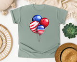 Patriotic Balloons graphic tee in Bay