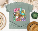 Ready Fur School Puppies graphic tee in Bay