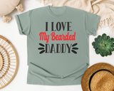 I Love My Bearded Daddy Grey graphic tee in Bay
