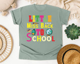 Little Miss Back To School Bright graphic tee in Bay