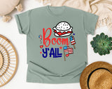 Boom Y'all Red graphic tee in Bay