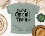 Cutest Chick In 1st Grade graphic tee in Bay