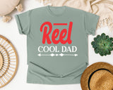 Reel Cool Dad White 2 graphic tee in Bay