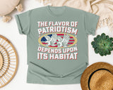 The Flavor Of Patriotism graphic tee in Bay