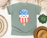 Patriotic Popsicle White graphic tee in Bay