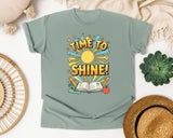 Time To Shine graphic tee in Bay