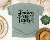 Teachers Gonna Teach Backpack graphic tee in Bay