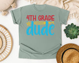 4th Grade Dude Bright graphic tee in Bay