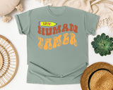 Tiny Human Tamer graphic tee in Bay