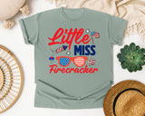 Little Miss Firecracker Red 2 graphic tee in Bay