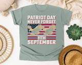 Patriot Day Never Forget graphic tee in Bay