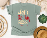 Lets Do This Boys Cream graphic tee in Bay