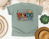 Teacher School Supplies Graphic Tee graphic tee in Bay