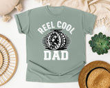 Reel Cool Dad White graphic tee in Bay
