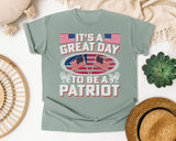 It's A Great Day To Be A Patriot graphic tee in Bay