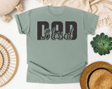 Blessed Dad Navy graphic tee in Bay