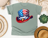 Eagle Uncle Sam Hat graphic tee in Bay