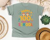 Happy 100 Days Of School Confetti graphic tee in Bay