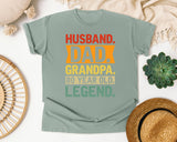 Husband Dad Grandpa Legend graphic tee in Bay