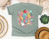 Back To School Supplies Floral graphic tee in Bay