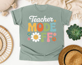 Teacher Mode Off Daisy graphic tee in Bay
